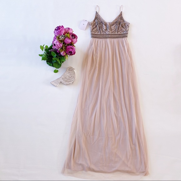 Anthropologie Bhldn Vilette Dress Blush 